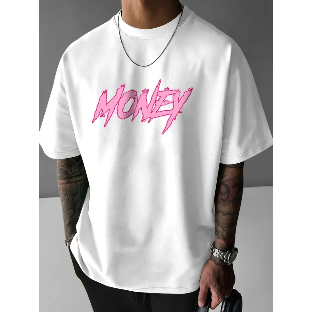 Camiseta Oversized  Streetwear MONEY Estilo Urbano  Atitude Look  Personalidade