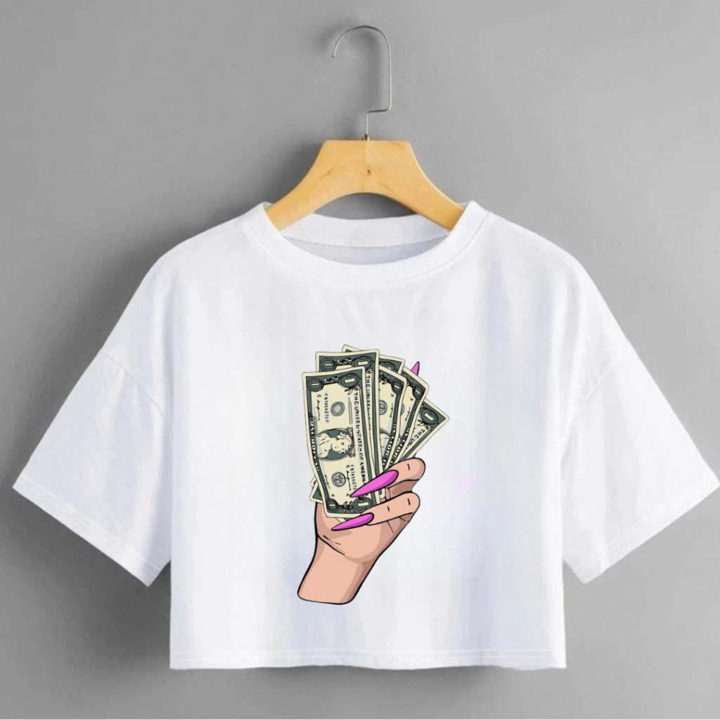 Cropped Dolar Swag Hip Hop Moda Tumblr Trap Rap Money Notas 100% Algodão Premium