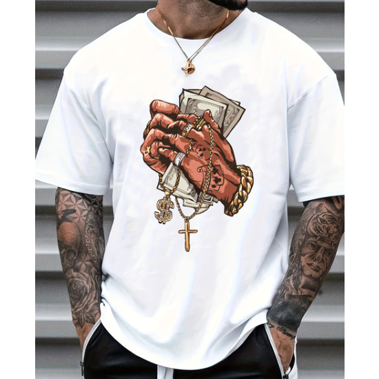 Camiseta Básica Masculina Money Dim Verba Moda Masculina Streetwear