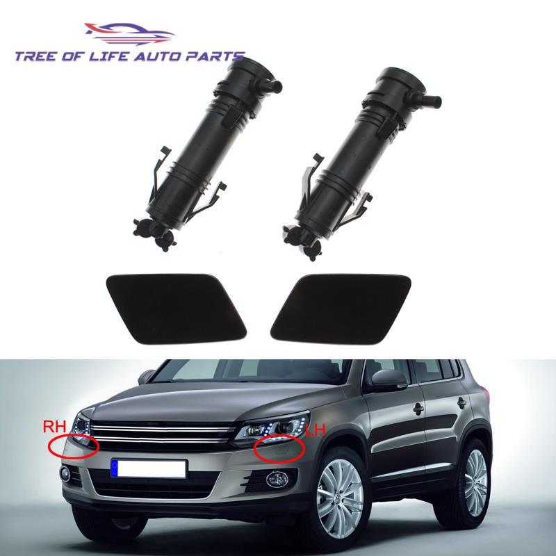 Para VW Tiguan 2011 2012 2013 2014 2015 2016 2017 Bocal Da Arruela Do Farol Dianteiro Bomba De Spray De Limpeza + Tampa