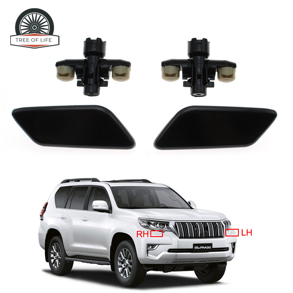 85044-60160 Preto Farol Dianteiro Arruela Bocal Capa Para TOYOTA LAND CRUISER PRADO 150 LC150 2017 2018 2019 2020