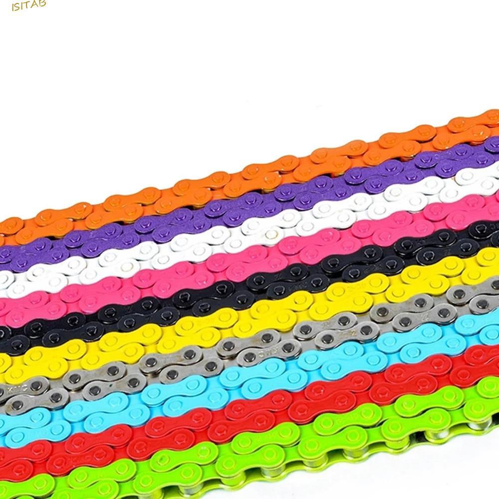 ISITAB Corrente De Bicicleta Fixa Equipamento De Ciclismo Colorido 1/2 