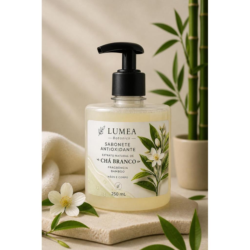 SABONETE LÍQUIDO ANTIOXIDANTE LUMEA EXTRATO NATURAL DE CHÁ BRANCO - BAMBOO - 250 mL