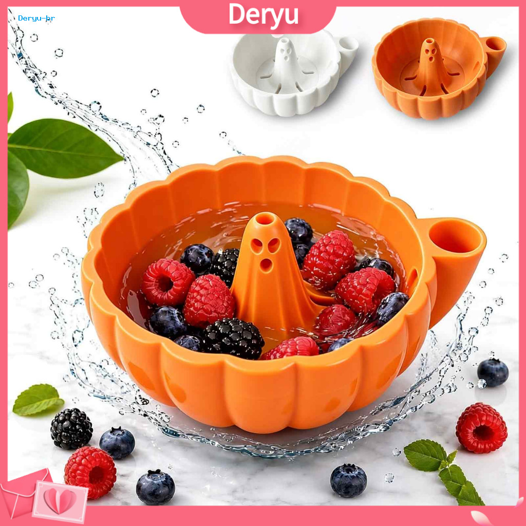 Rotating Berry Strainer Basket Decorative Pumpkin Table Centerpiece Self-spinning Washing Bowl with Drain Holes – 3d P