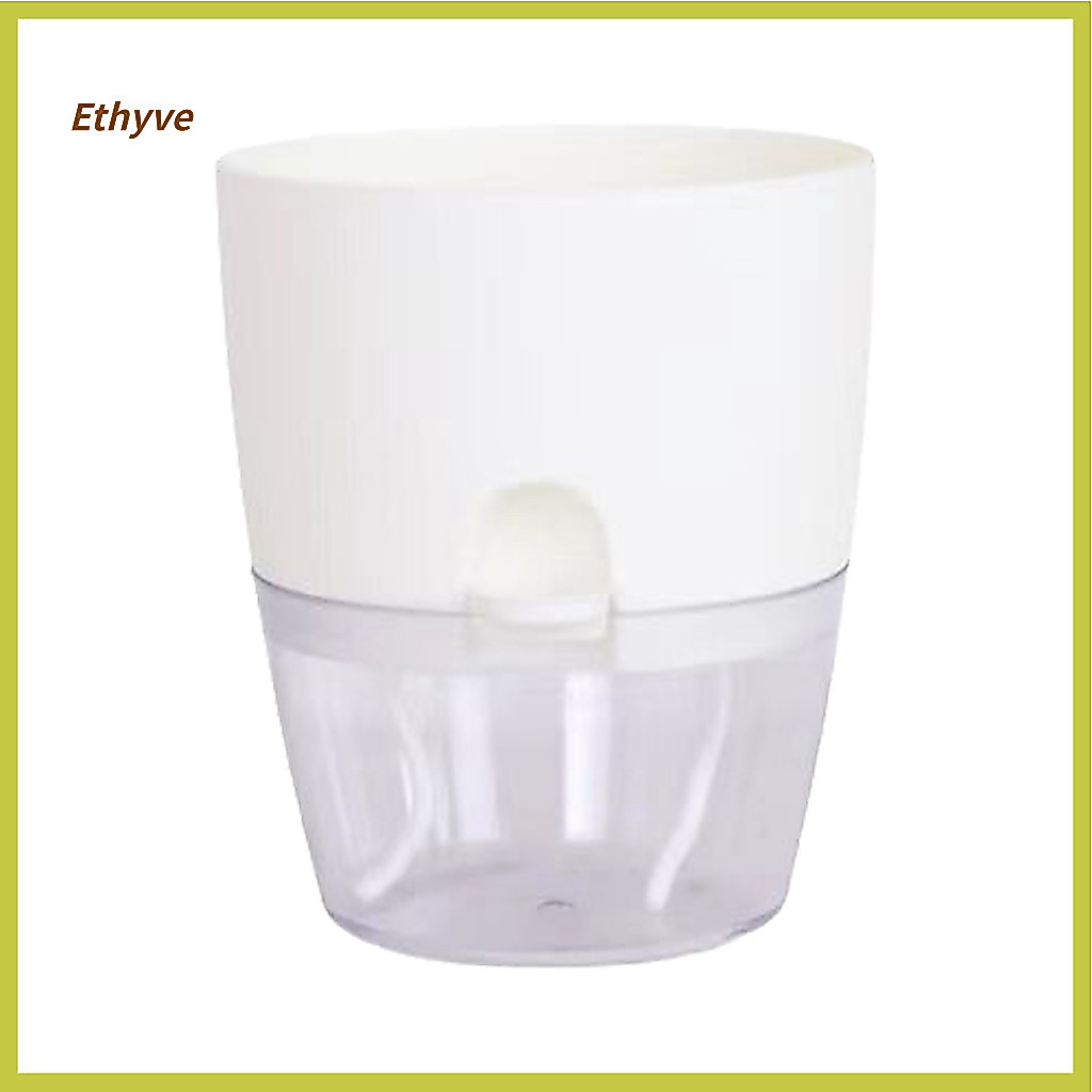 Flowerpot with Drainage Holes Self Watering Self-watering Indoor Flower Pot Water Reservoir and Wick Ropes – Modern Ta