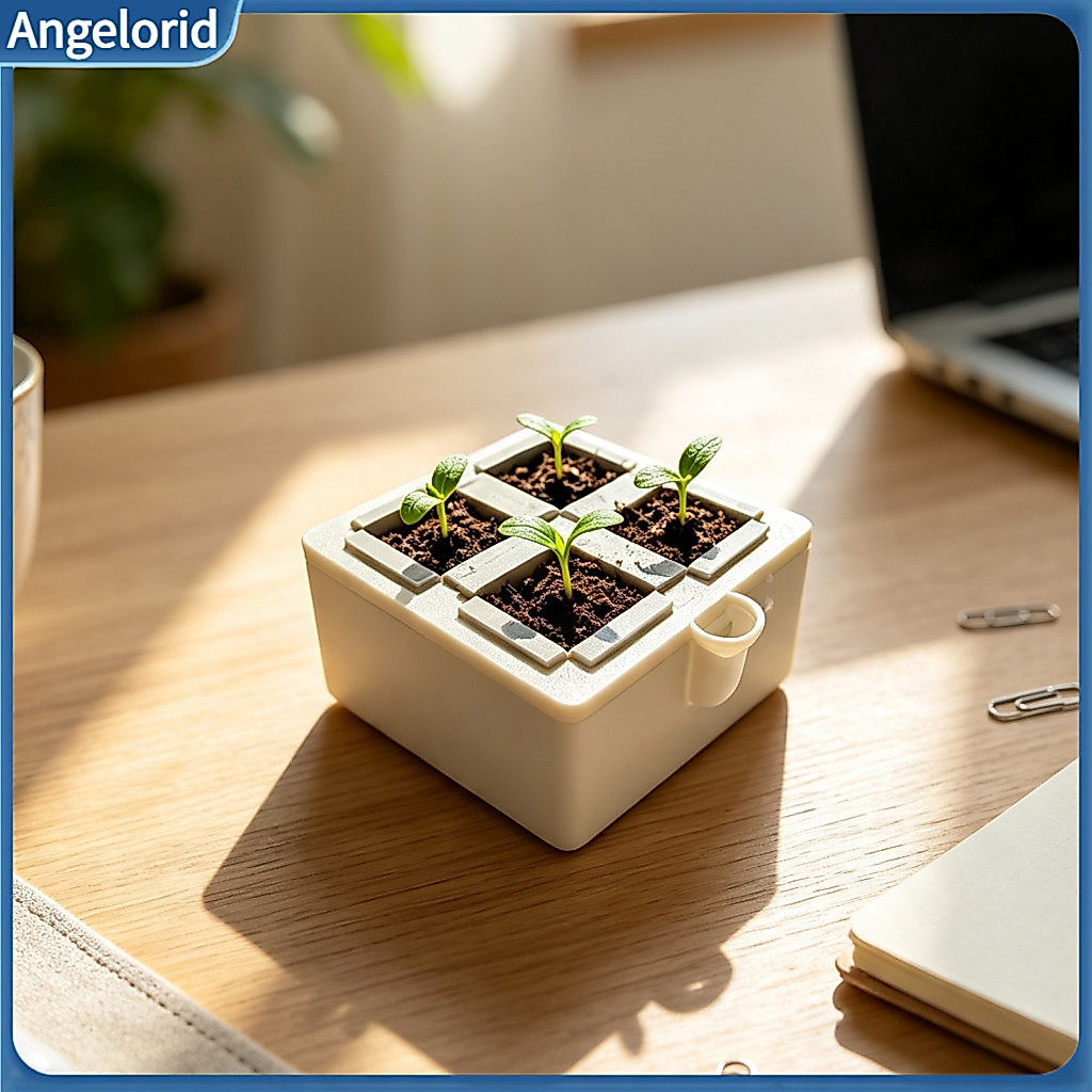 Self Watering Planter Home Balcony Planting Tools Self-watering 4-cell Seedling Pot with Drainage Holes – Plastic Succ
