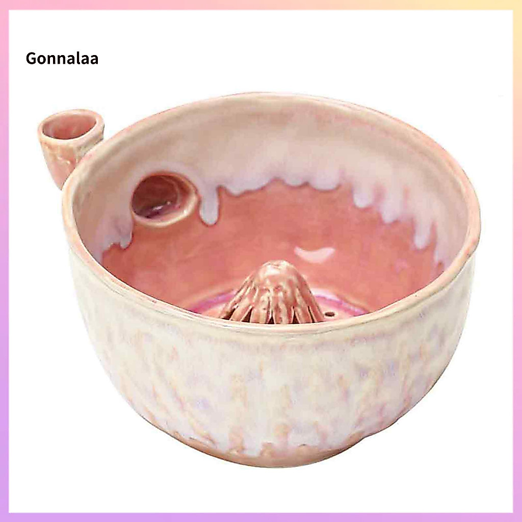 Ceramic Berry Swirl Self-spinning Fruit Washing Bowl with Drain Holes – Easy Kitchen Prep Tool for Strawberries Grapes