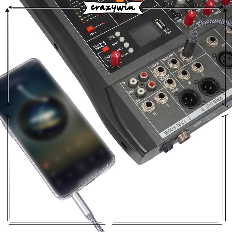 Durabilidade CAPA 6 35mm 1 4 Polegadas Mono Para Auditivo 3 5mm Trançado Mixer Música E Home Theater