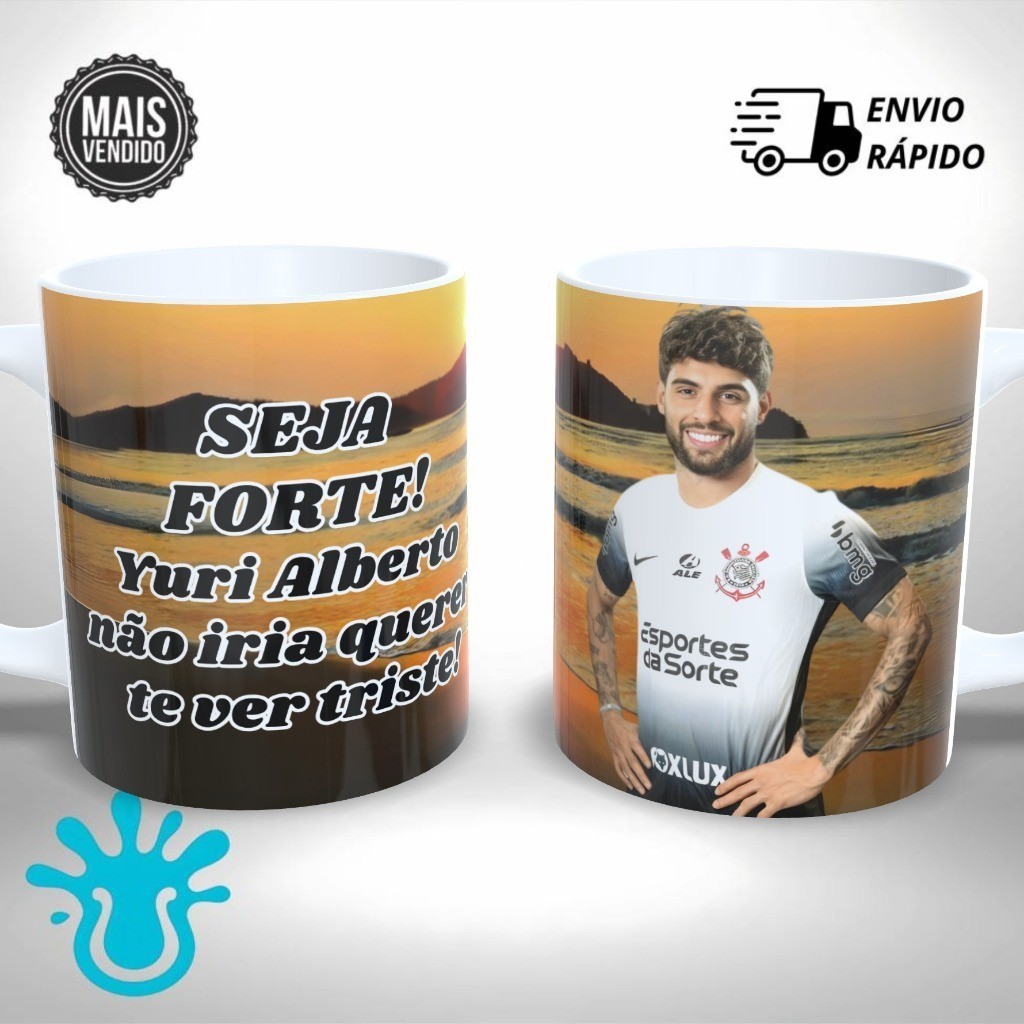 Caneca Meme Yuri Alberto Não Fique Triste Presente Único e Criativo