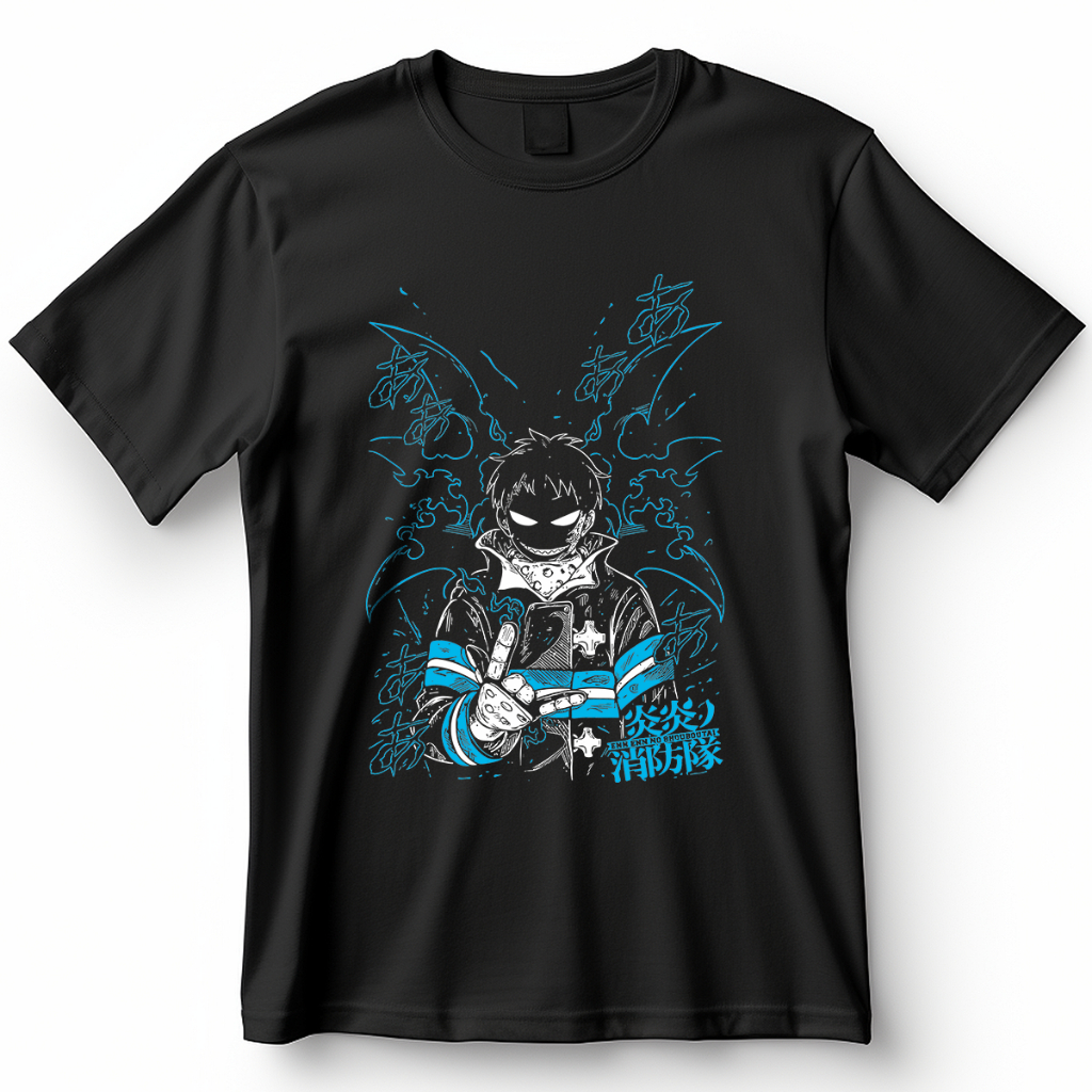 Camiseta Unissex Fire Force Shinra Kusakabe Blusa Streetwear De Anime Camisa 100% Algodão