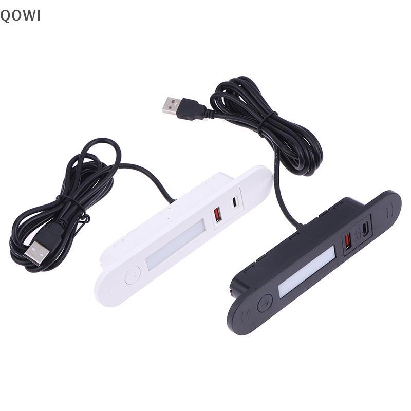 qo Multi-Função Incorporado Luz Noturna Soet Escondido USB E Tipo-C Carregamento Com Led Para Mesa De Cabeceira Sofá Móv