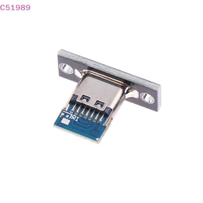 [kaan] 1Pc USB C Conector Fêmea Montagem Em Painel Ja Type-Porta De Carregamento De Fio De Solda Tipo Soet BR