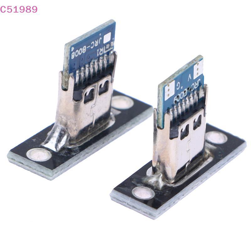 [kaan] 10pcs USB 3.1 Tipo C Soet Com Placa De Fixação De Parafuso-Ja 3.1 2Pin 4Pin Conector Fêmea Porta De Carregamento