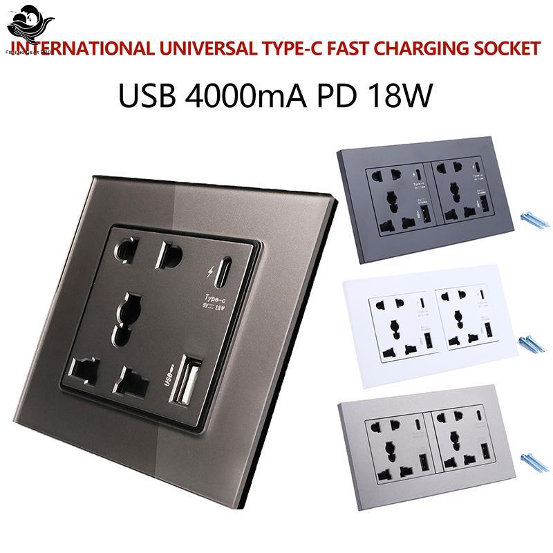 PFG Tipo C Porta Soet Power 4000MA Tomada USB Doméstica Embutida Parede Painel De Elétrico Moderno Para Escritório Em Ca