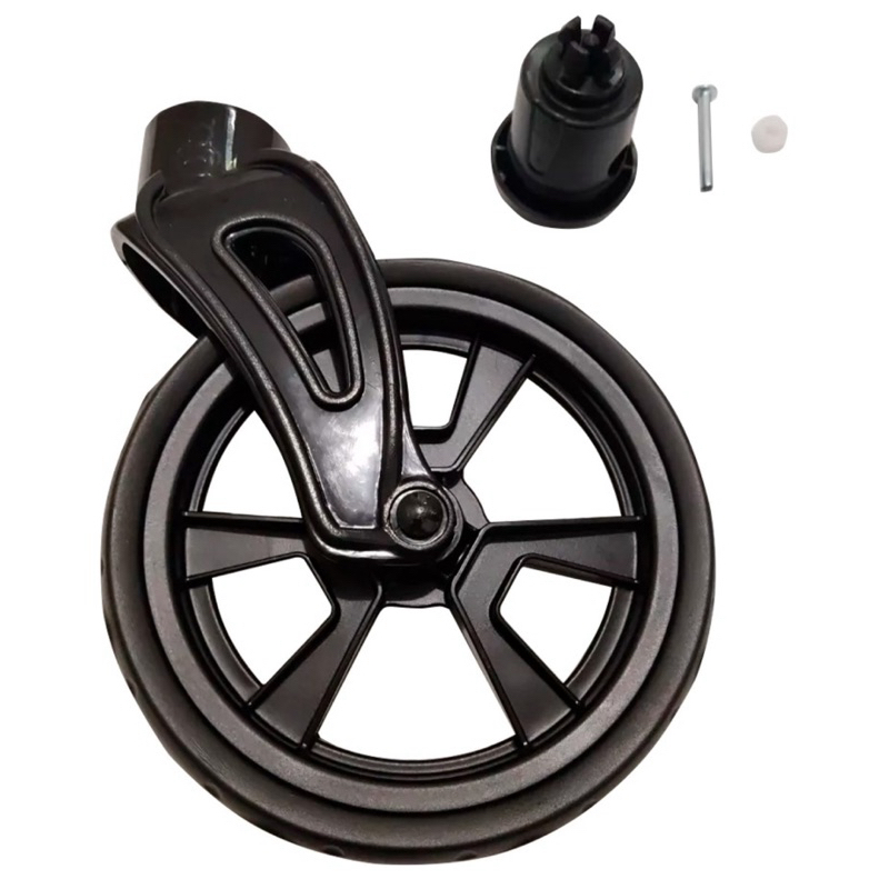 Roda Dianteira + kit com bucha Mancal Carrinho De Bebê Olympus Galzerano Original