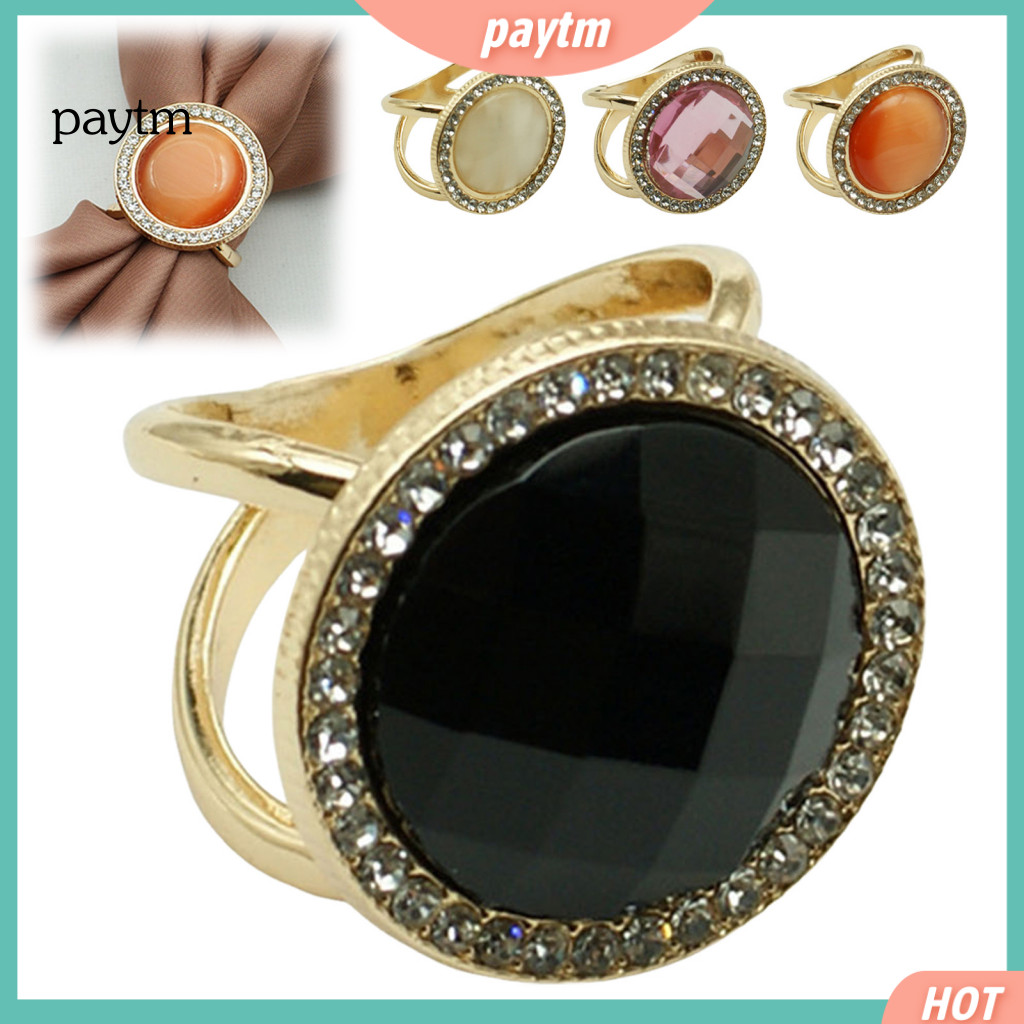 Cat Eye Stone Scarf Ring Retro Metal Shawl Pin Vintage Alloy Button Decorative Anti-slip Clip for Women’s Coats Sweate