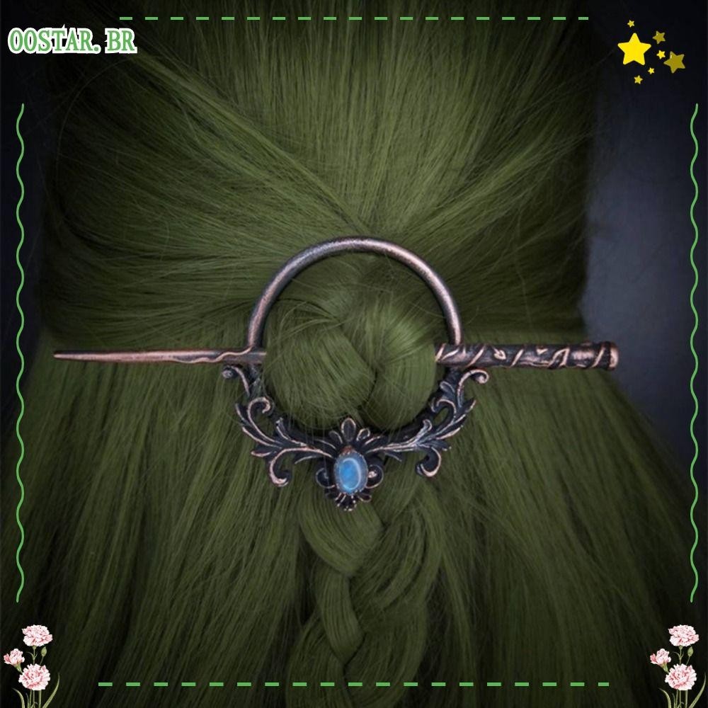 OOSTAR Moonlight Grampo De Cabelo De Pedra , Bastão Retro , Acessórios Gothic Crow Skull Skeleton Feminino