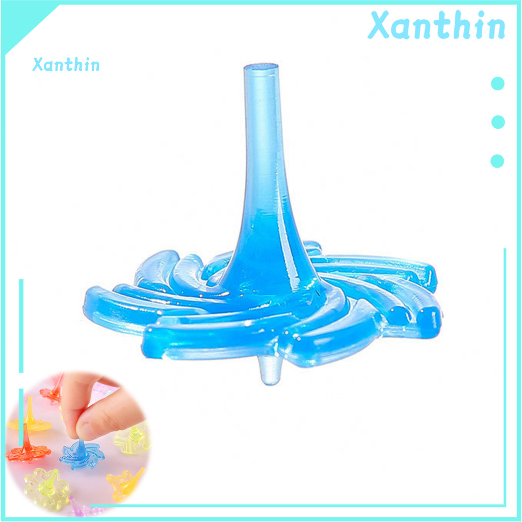 Spinning Top Toy Hand-eye Coordination 24pcs Colorful Mini Acrylic Tops Kids Gyroscope Toys Portable Educational Fidget