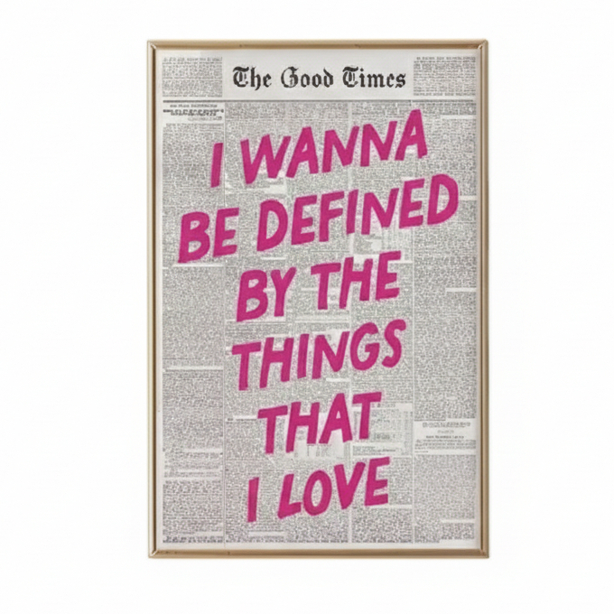 Quadros decorativos Preppy Pink Taylor Swift frase Art Citação Inspirada Cartaz Do Vintage (1 peça)