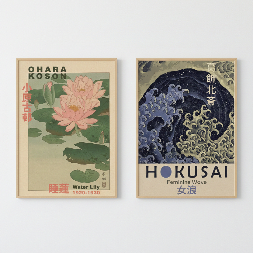Quadro decorativo Vintage arte japonesa (40x60)
