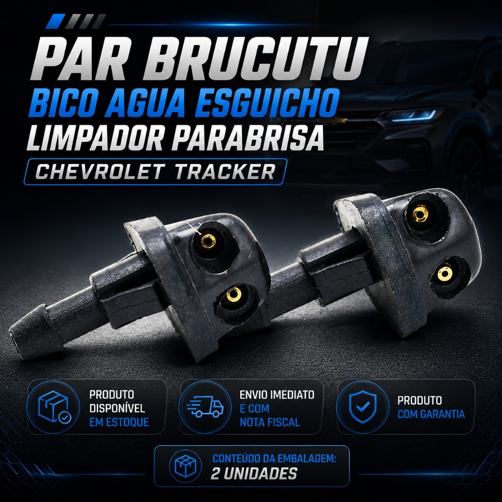 PAR BRUCUTU BICO AGUA ESGUICHO LIMPADOR  PARABRISA  CHEVROLET TRACKER