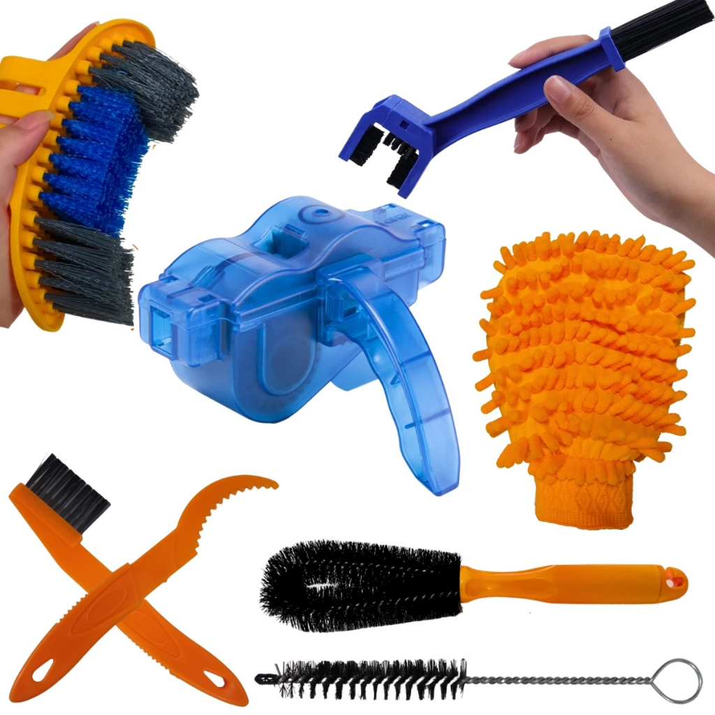 Kit De Limpeza De Bicicletas Ferramenta Limpador De Corrente Conjunto Escova Ciclismo