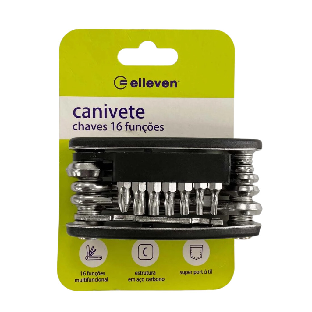 Ferramentas Canivete De Chaves Fenda Phillips Allen Reparo Bike Bicicleta 16 Funções