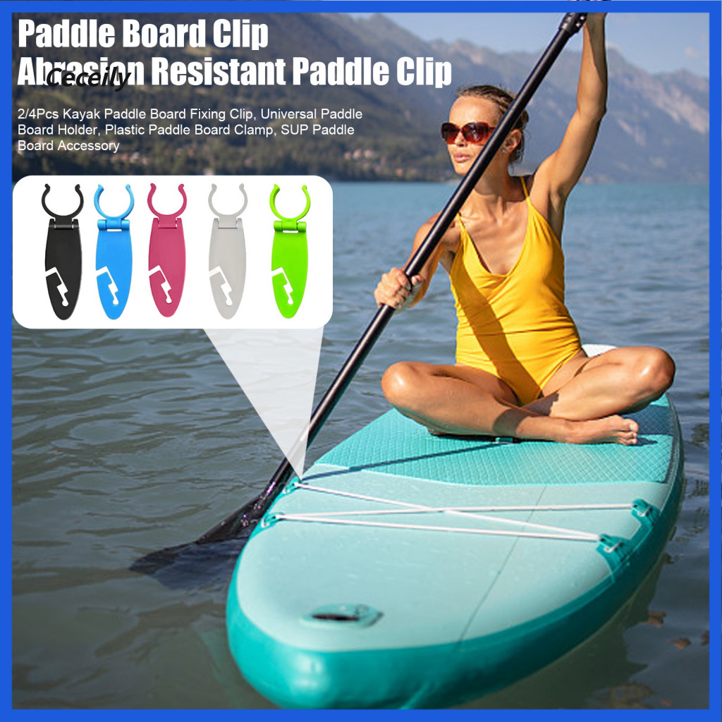 Paddle Board Clip Abrasion Resistant 2/4 Pcs Universal Kayak Fixing Clips – Durable Plastic Sup Holders Secure for