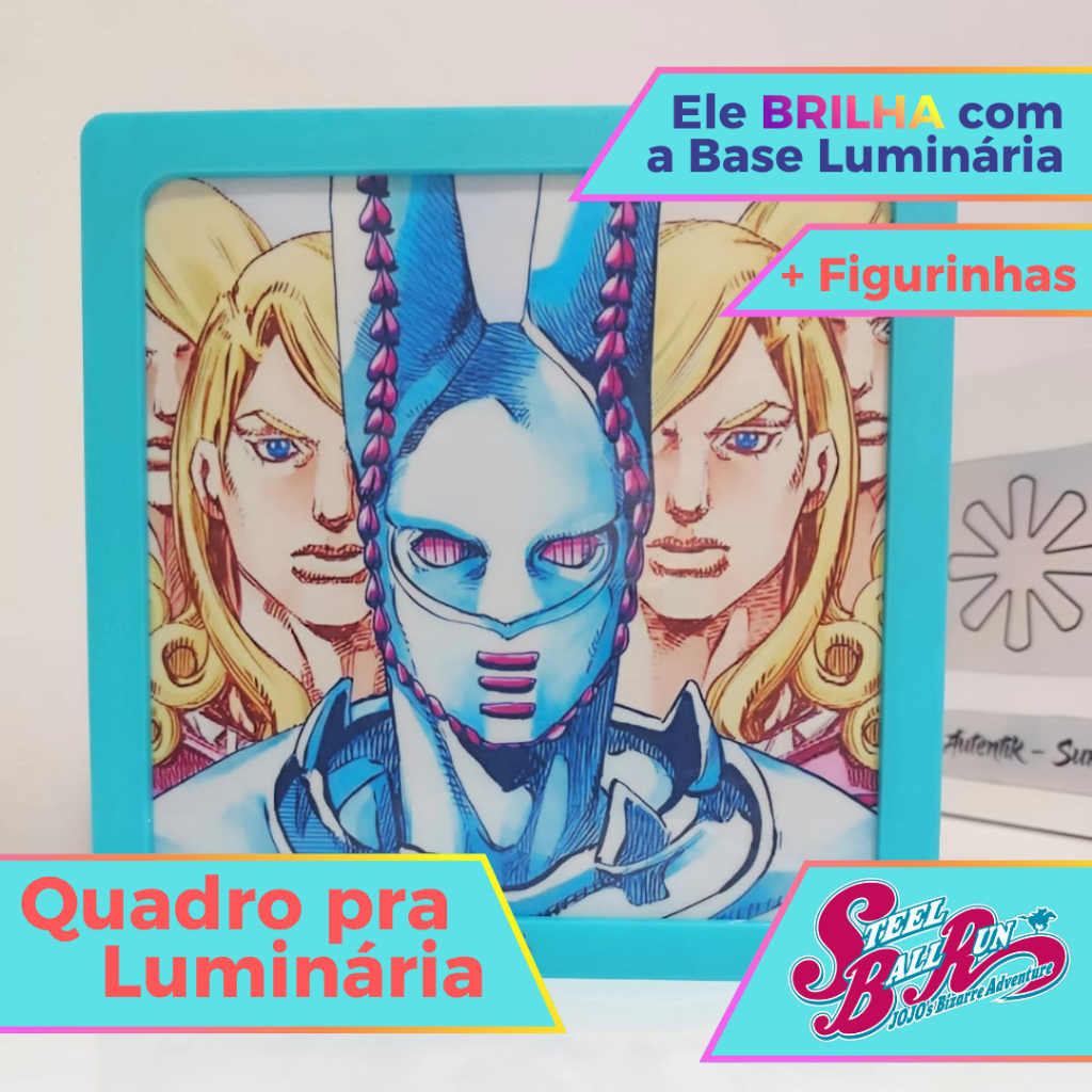 Quadro para Luminária Light Box JoJo's Part 7 Steel Ball Run Funny Valentine #10