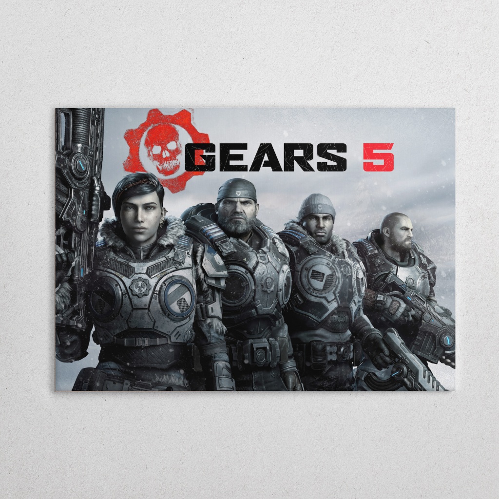Placa Decorativa MDF Grande Gears of War Quadro Gamer Decoração & Parede
