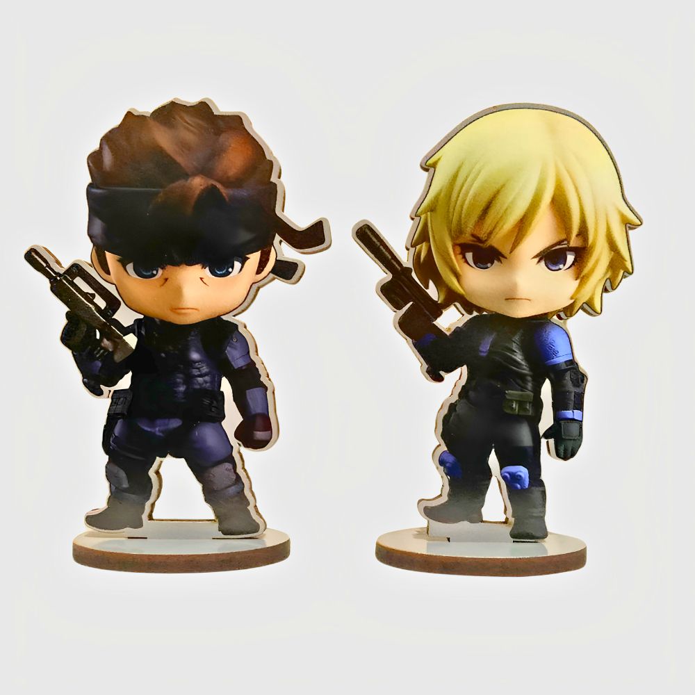 Totem Metal gear solid snake Venom Raiden big boss jogo decoração setup estante presente boneco mdf