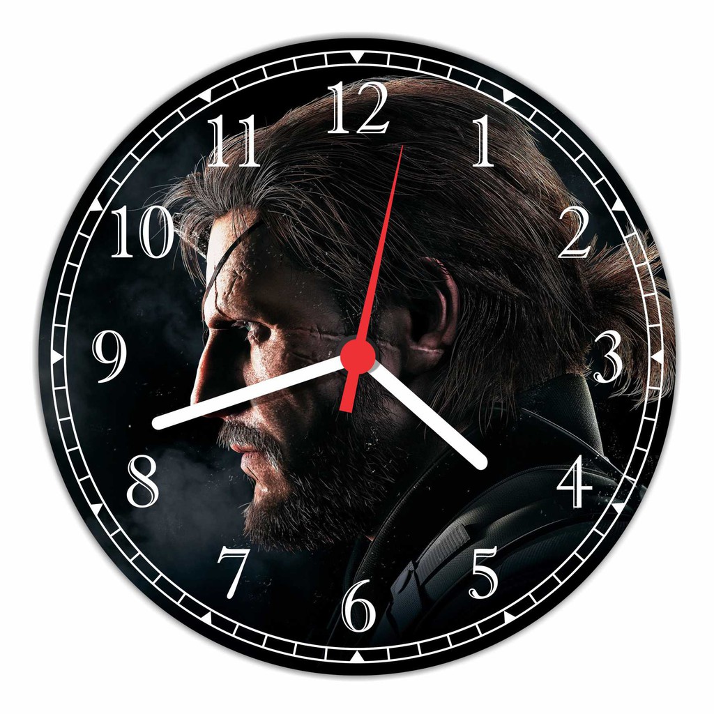 Relógio De Parede Games Jogos Metal Gear Salas Decorações Quartz Tamanho 50 cm Grande G001