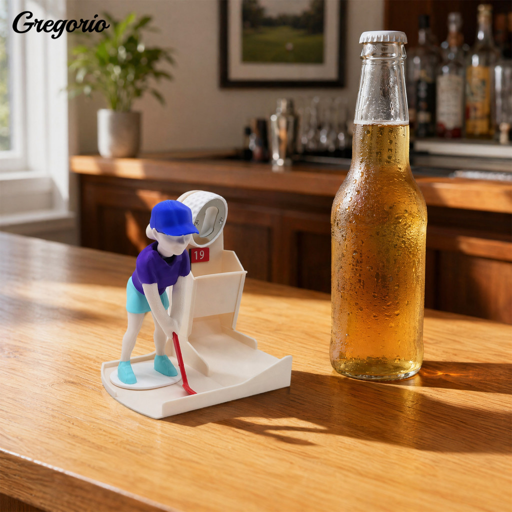 3d Printed Golf Bottle Opener Multi-purpose Desktop Decor Swing Beer Buddy – Portable for Bar Man Cave Unique for Men