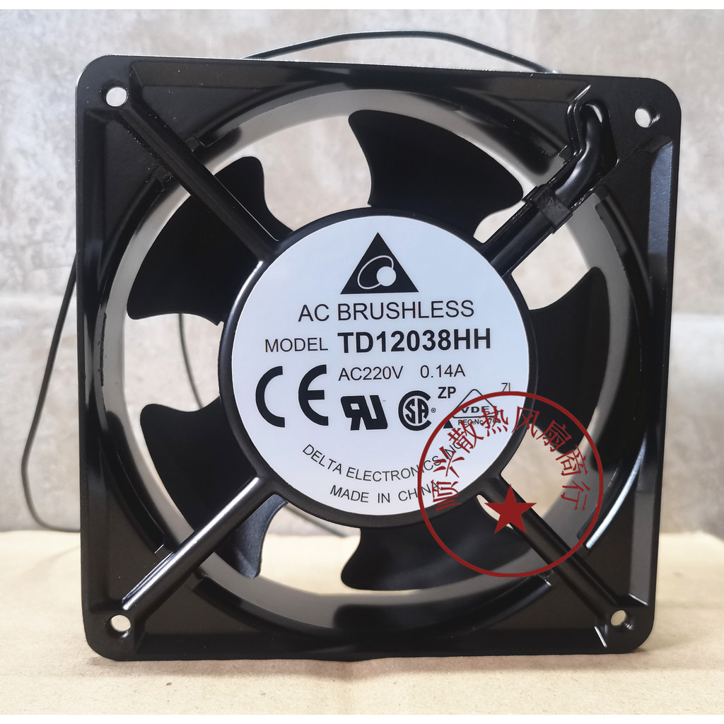 Original Delta TD12038HH 220V 0.14A 12CM 120 * 120 * 38MM Ventilador de resfriamento Axial