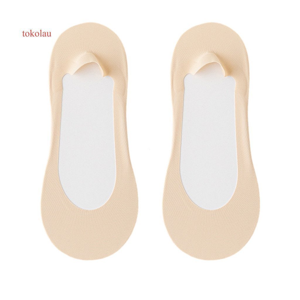 Women Socks No-show 1 Pair Low Cut No Show Breathable Non-slip Invisible Liner Sweat-absorbent Summer Stretchy Solid Col