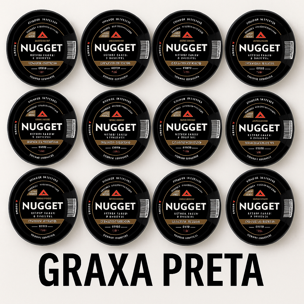 Kit Nugget graxa para sapato | Brilho e Proteção | 36 gramas | Preto