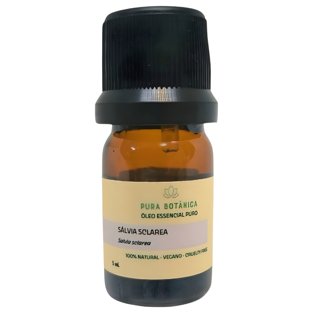 Óleo Essencial de Sálvia Sclarea 5ml 100% Puro Pura Botânica – Bem-Estar, Relaxamento e Equilíbrio