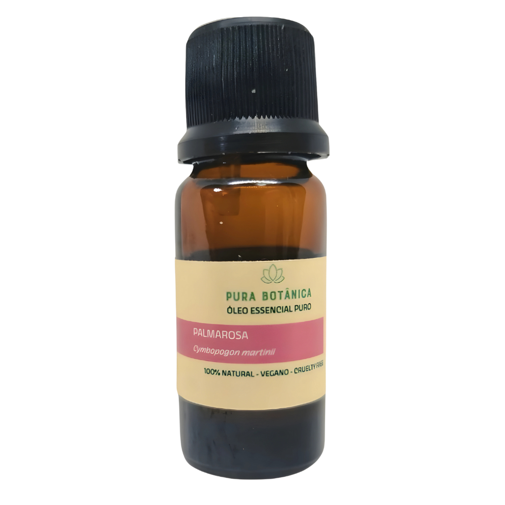 Óleo Essencial Palmarosa 5ml 100% Puro Pura Botânica – Floral, Aromaterapia, Hidratação e Equilíbrio