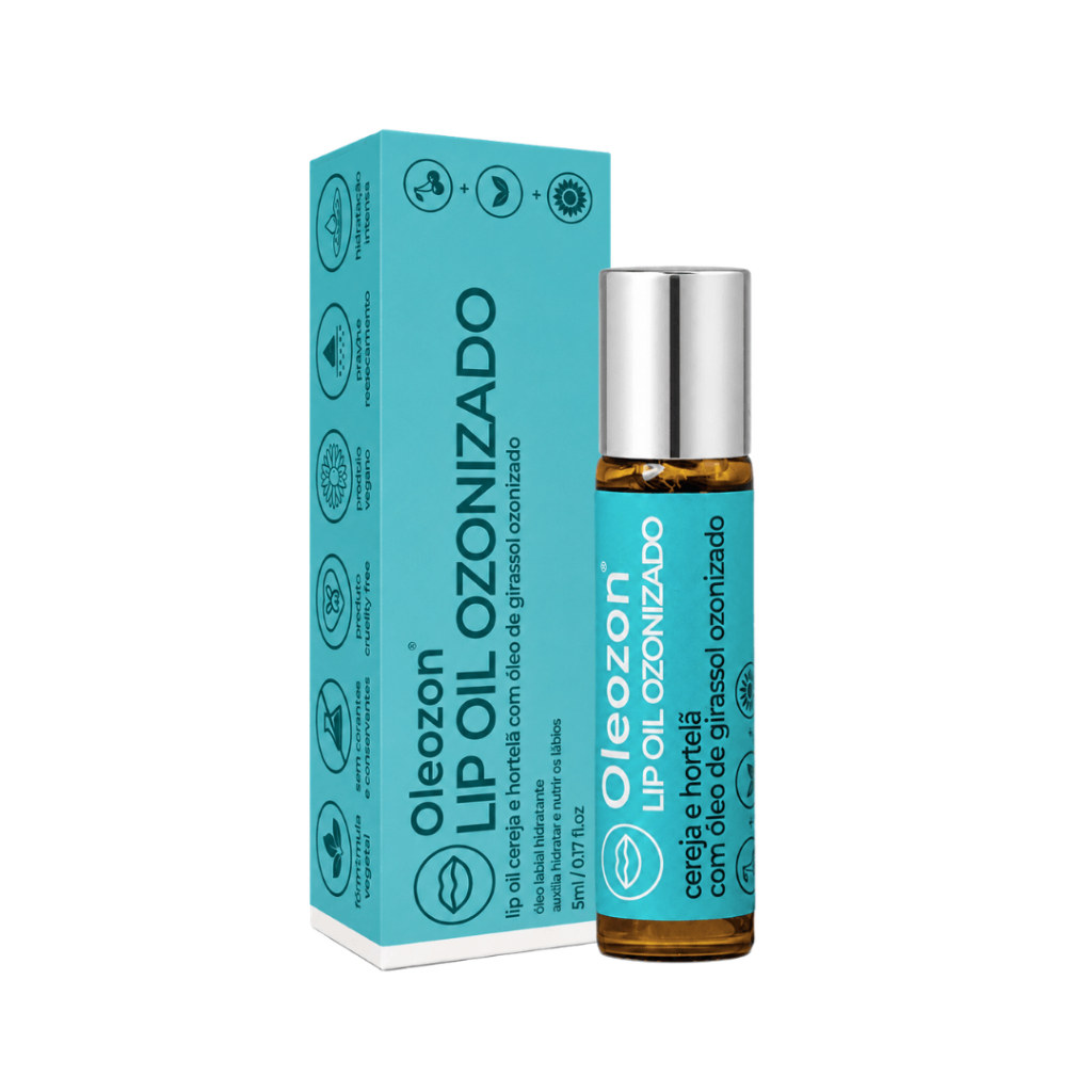 Lip Oil Ozonizado Hidratante Labial Cereja e Hortelã 5ml
