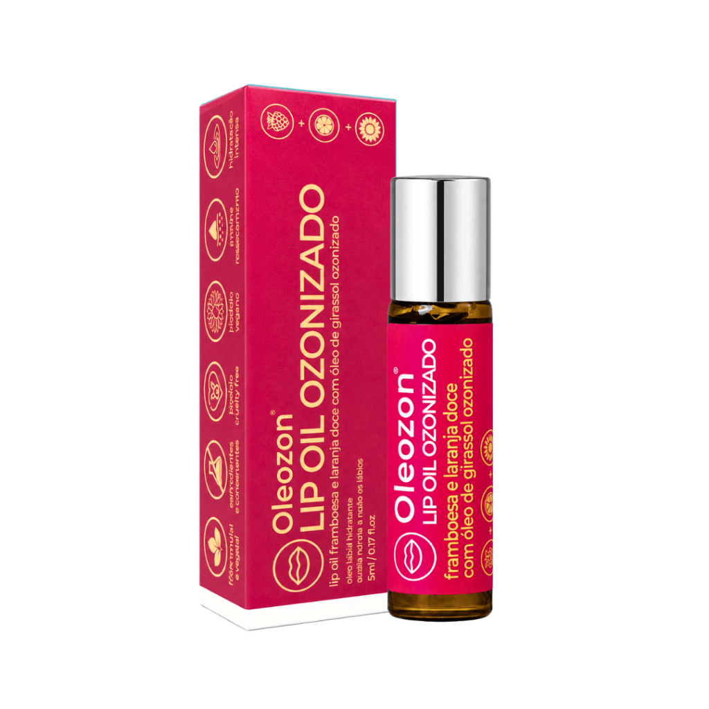 Lip Oil Ozonizado Hidratante Labial Framboesa e Laranja 5ml
