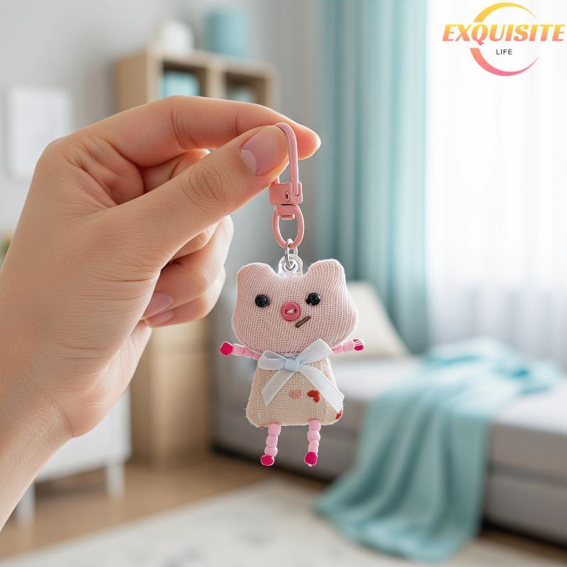 [EL-t] Adorável Chaveiro Em Forma De Animal Sapo Porco Gato Pingente Design Minimalista Corrente De Corda De Telefone Pa