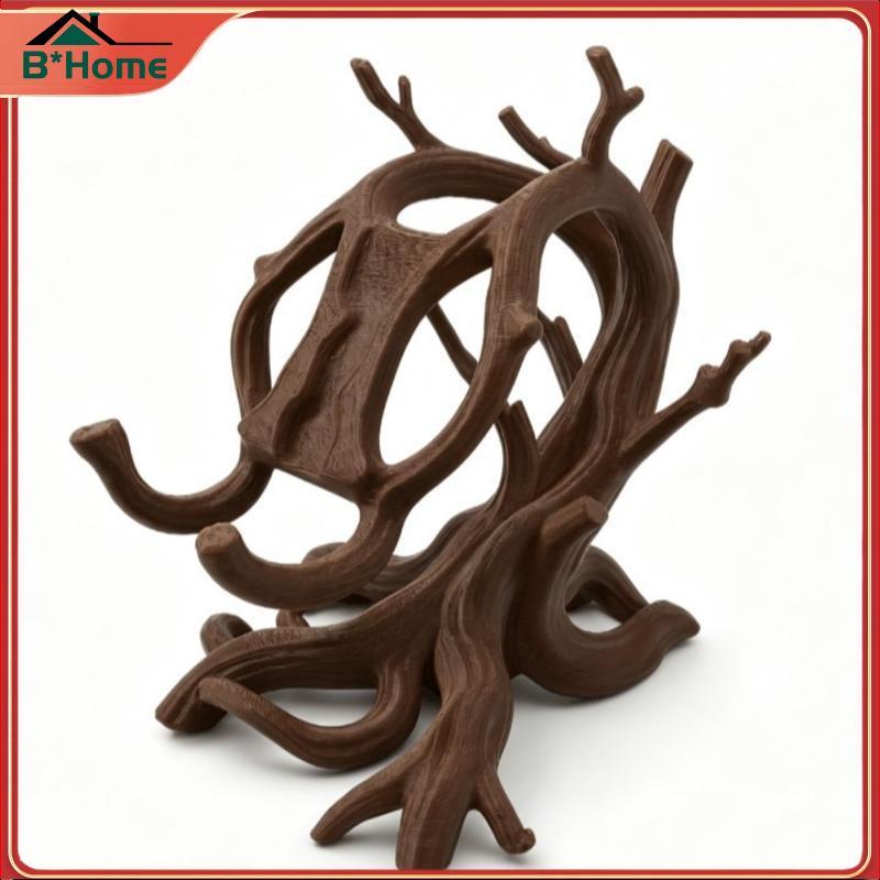 BHTH Suporte De Telefone Em Forma De Raiz De Árvore Natural 3D Impresso Design De Ramo Torcido Decoração De Mesa Para Or