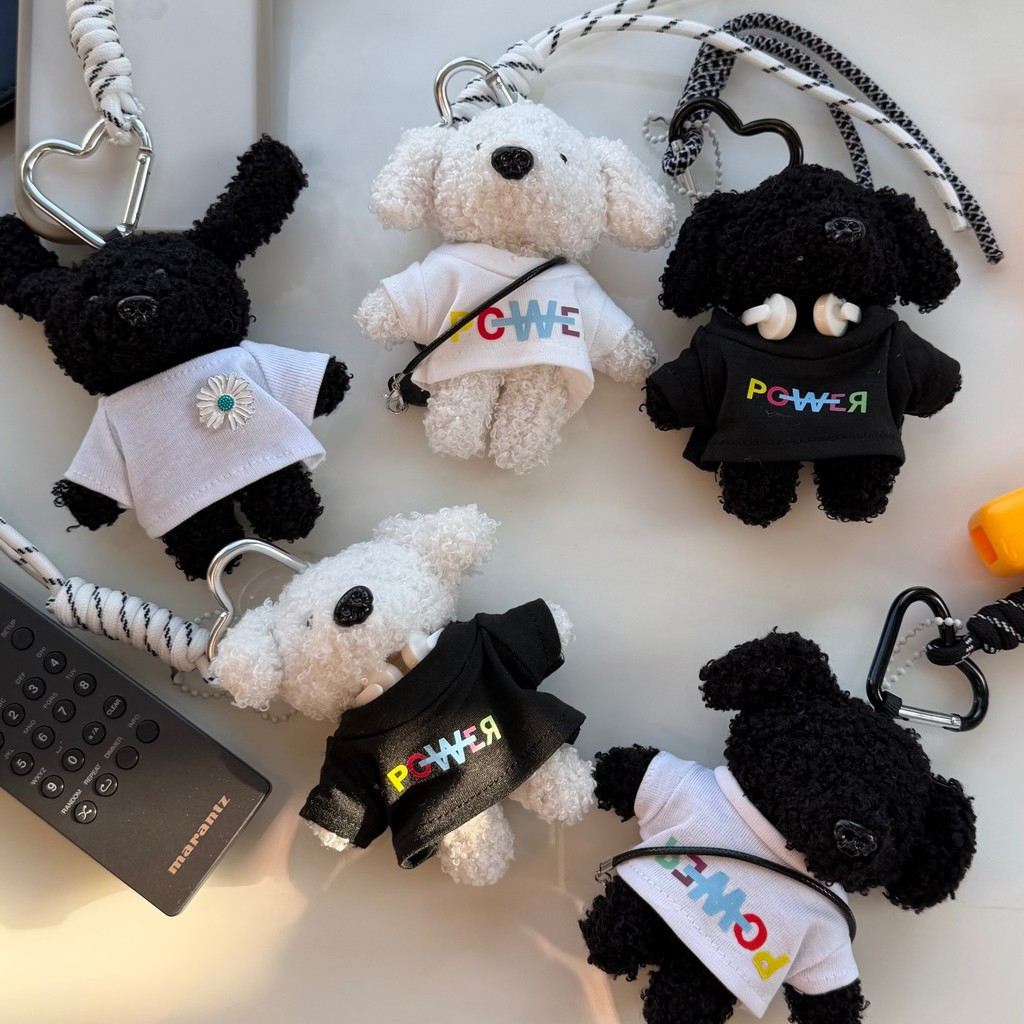 Chaveiro de pelúcia em forma de urso fofo, acessório para bolsa, alça para celular, design personalizado colorido em est