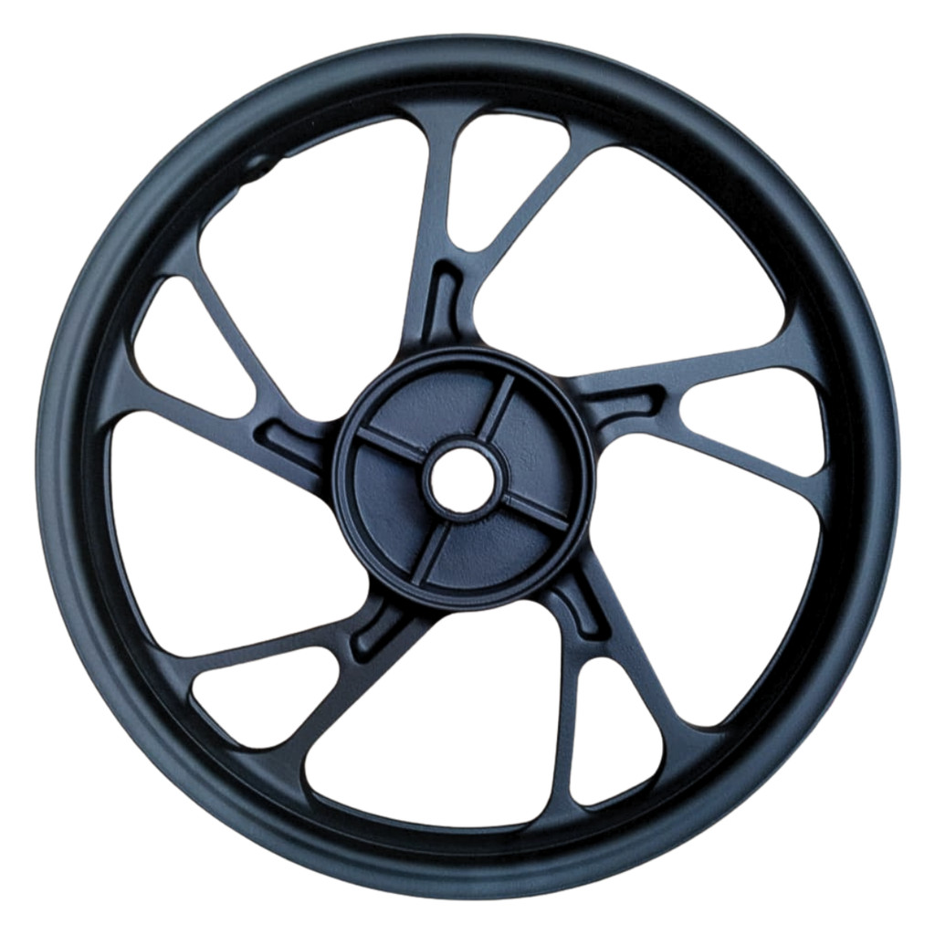 Roda Traseira Pé De Galinha Preta Honda Cg 150/160 Liga Leve fabreck A ab