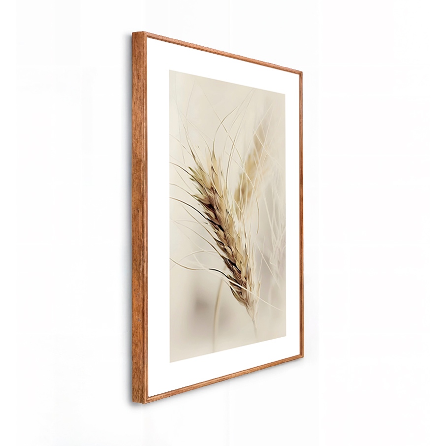 Quadro Decorativo Grande 41x61x3.5cm Moldura Caixa Campos de trigo