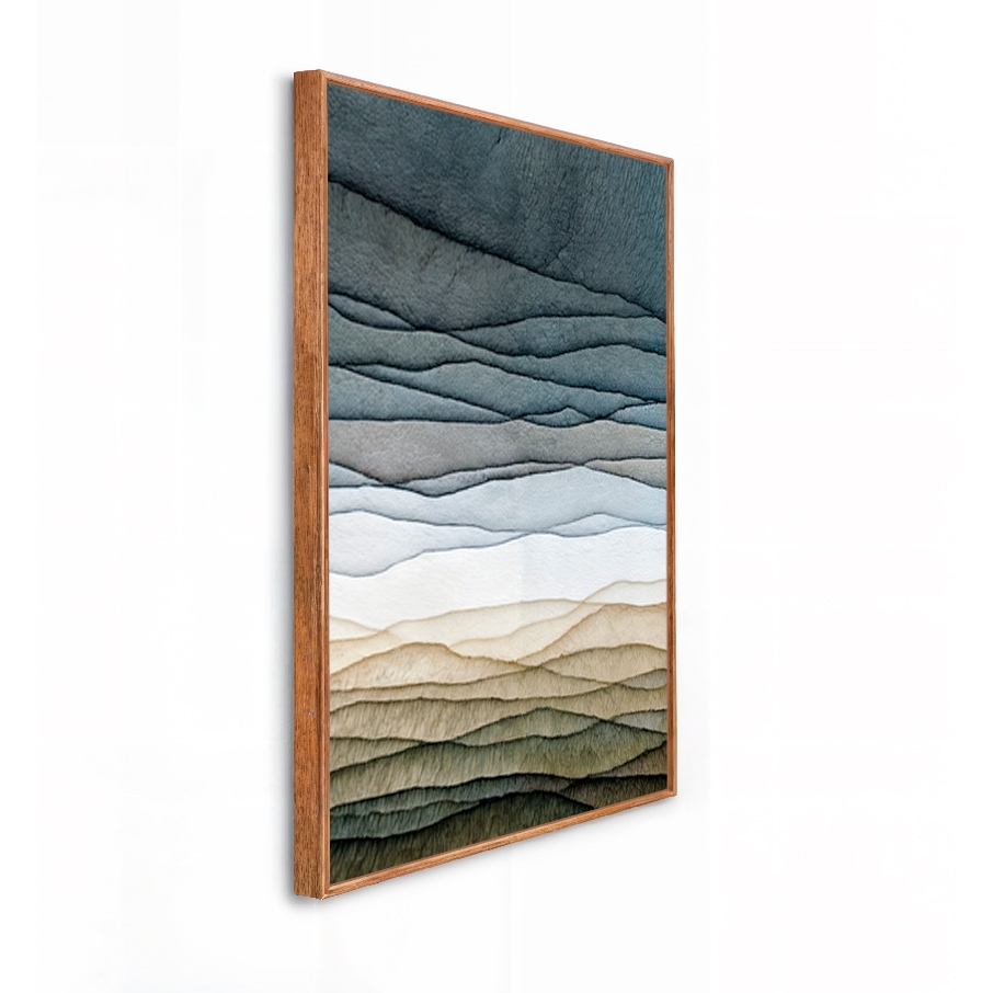 Quadro Decorativo Grande 41x61x3.5cm Moldura Caixa Alta Céu Azul para Sala Cozinha Dormitório Escritório