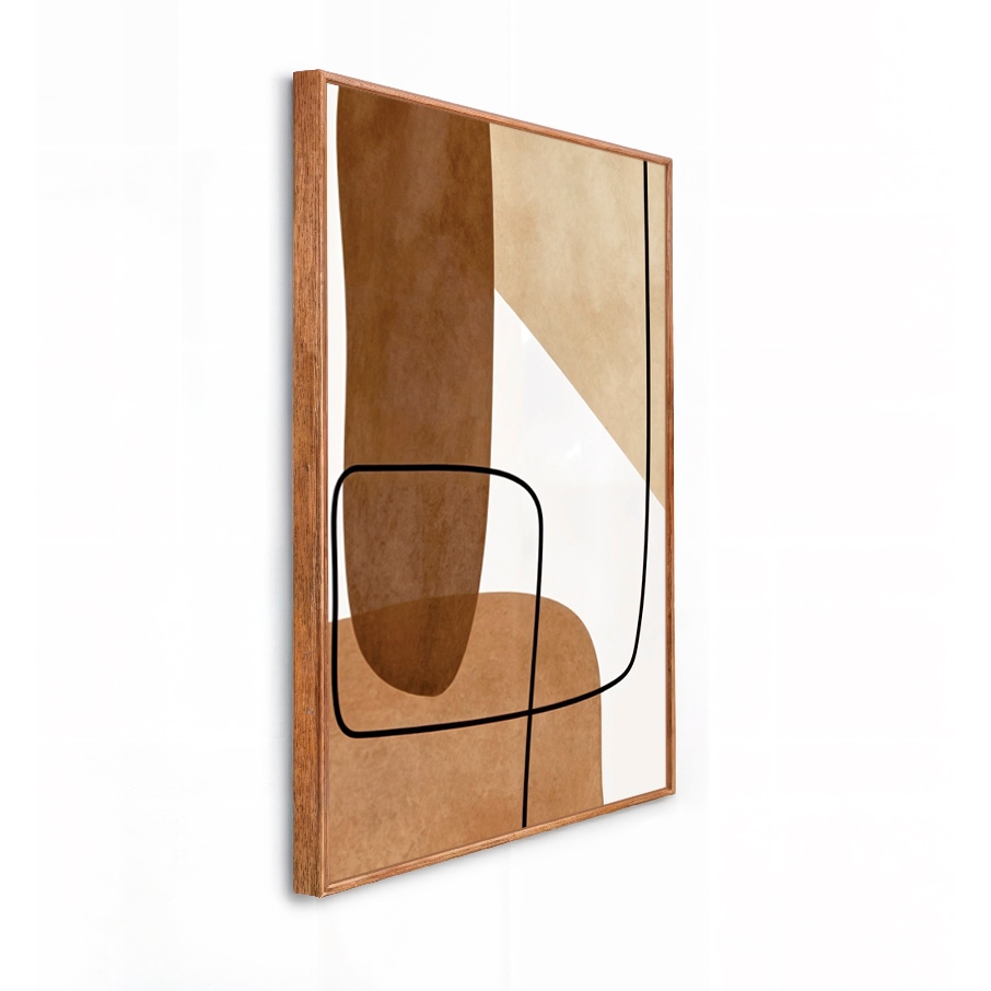 Quadro decorativo parede moldura Caixa Alta Grande 41x61x3.5 cm arte abstrato cores de amarrar