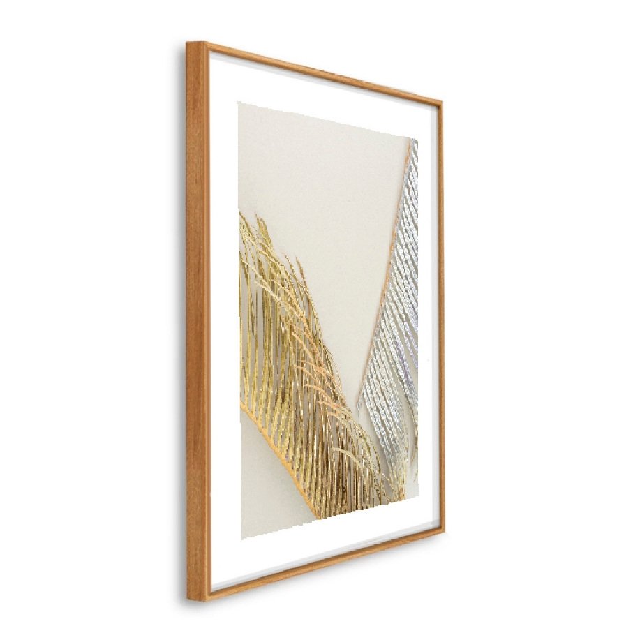 Quadro Decorativo moldura Caixa alta Grande 41x61X3.5 cm pluma