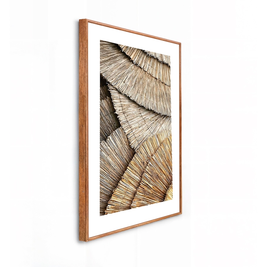 Quadro Decorativo Grande 41x61x3.5cm Moldura Caixa Guarda Palha Seca