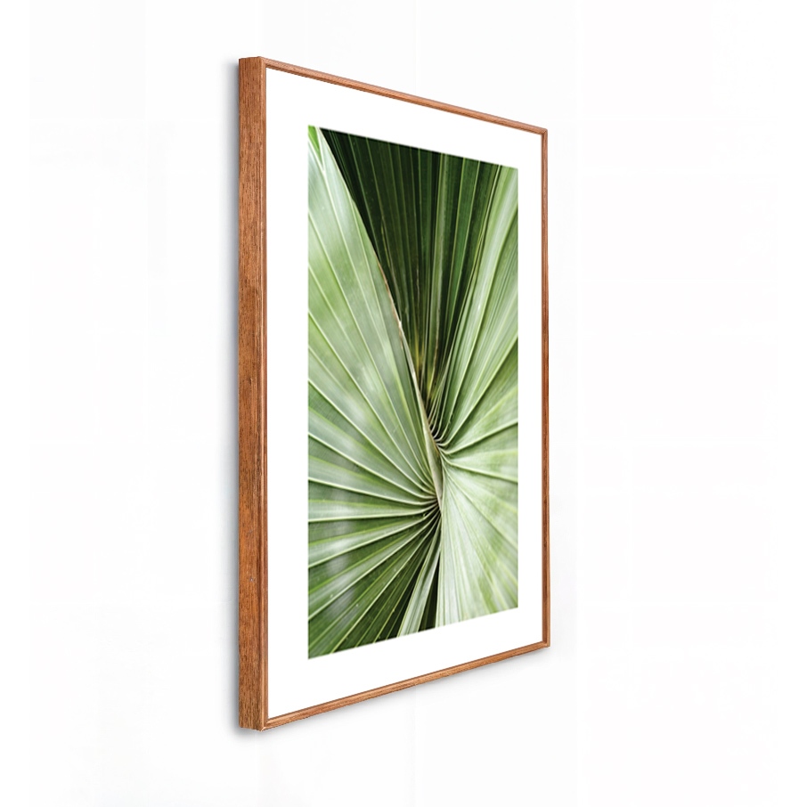 Quadro Decorativo Grande 41x61x3.5cm Moldura Caixa Alta Folhagem Planta Verde Paspatur Sala Cozinha Dormitório